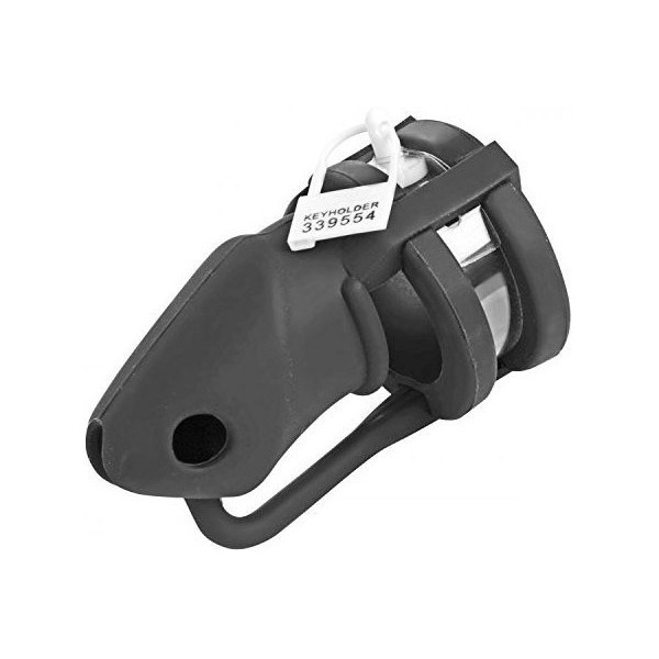 Cage de chasteté silicone Birdlocked 11 x 3.2cm Noire