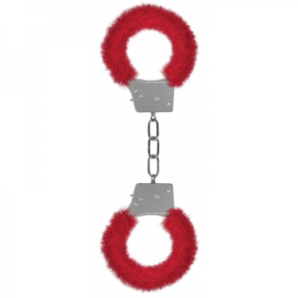 Menottes Fourrure Métalliques Rouge