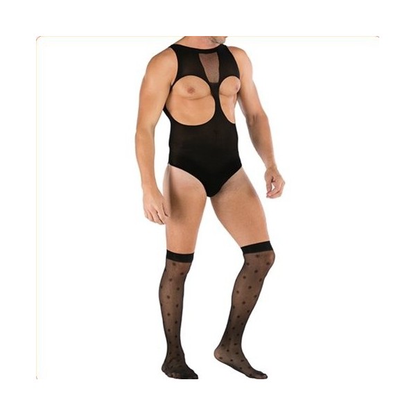 Combinaison + bas TEDDY Tenue Sexy Noire